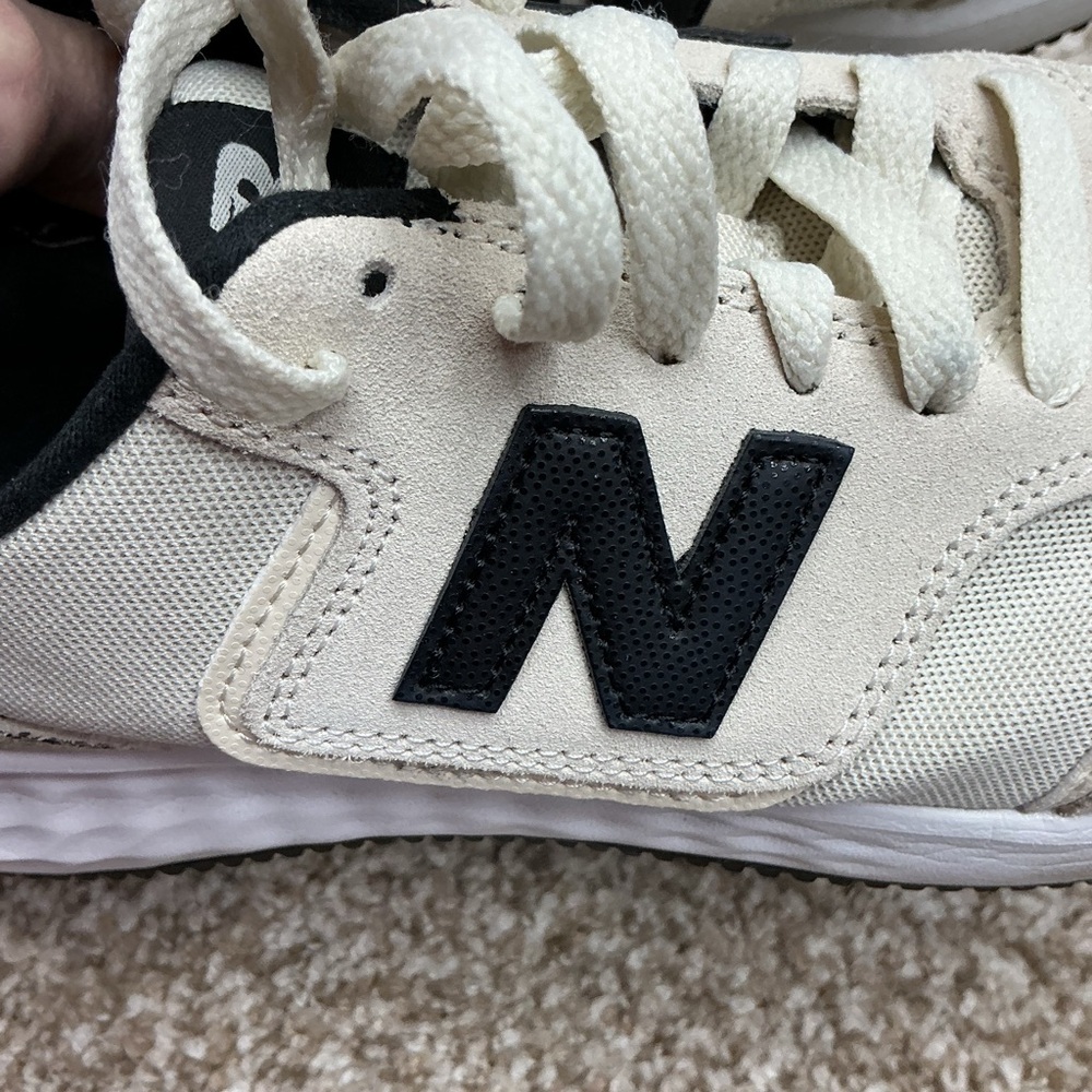 New Balance Cream and Black Athletic Sneakers - Picture 9 of 12